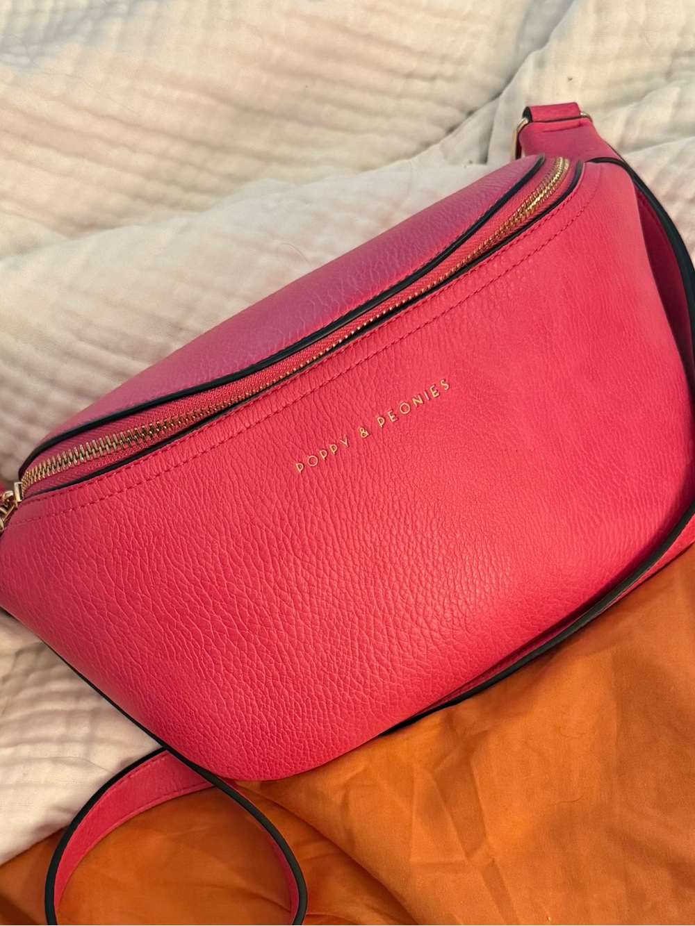 Poppy & Peonies Pink Crossbody Bag